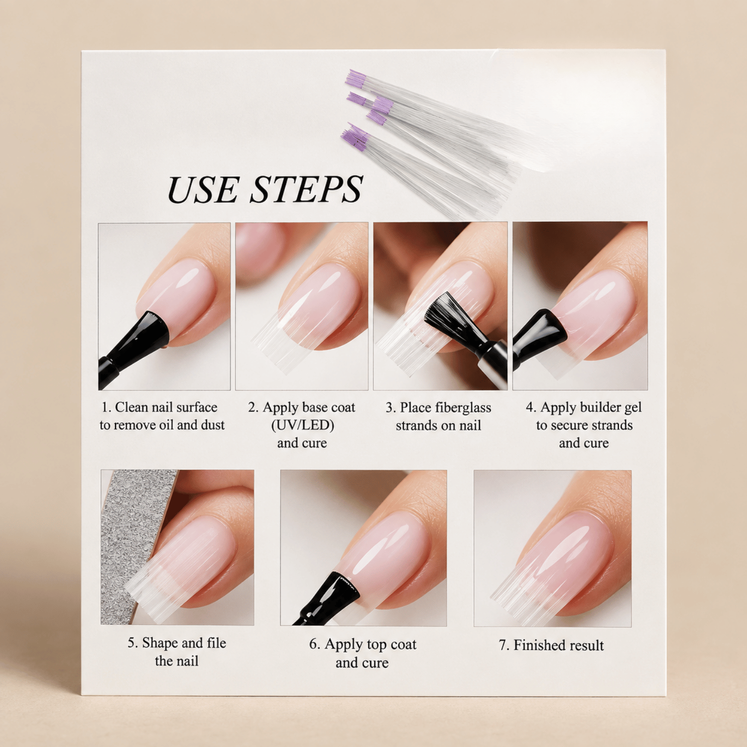 Επαγγελματικές Ίνες Υαλοβάμβακα Fibernails Fiberglass - Image 2