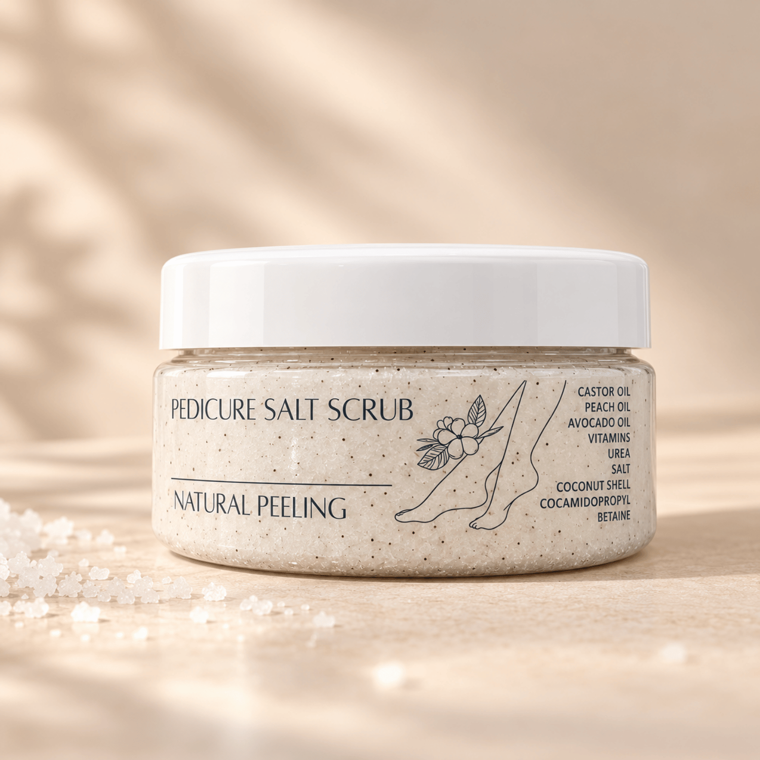 Natural Sugar Foot Scrub 400g | για Πέλματα με Ουρία & Έλαια