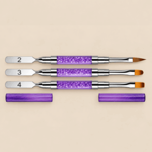 Πινέλο Acrygel & Gel με σπάτουλα και καπάκι