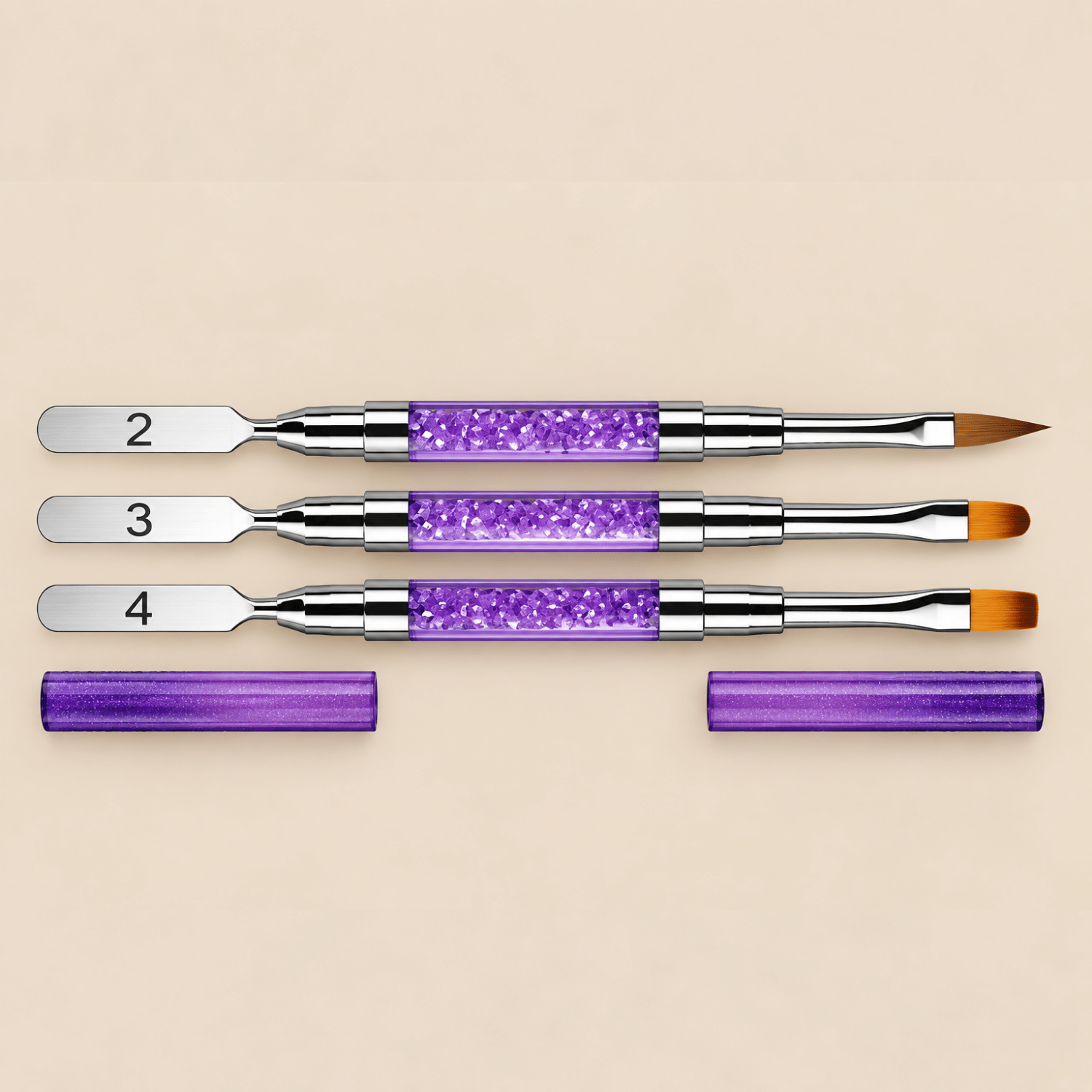 Πινέλο Acrygel & Gel με σπάτουλα και καπάκι