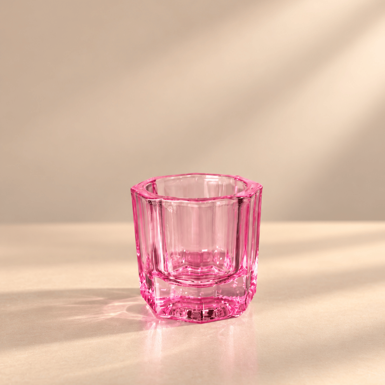 Γυάλινο Βαζάκι για Ακρυλικό Υγρό & Cleaner (Pink)
