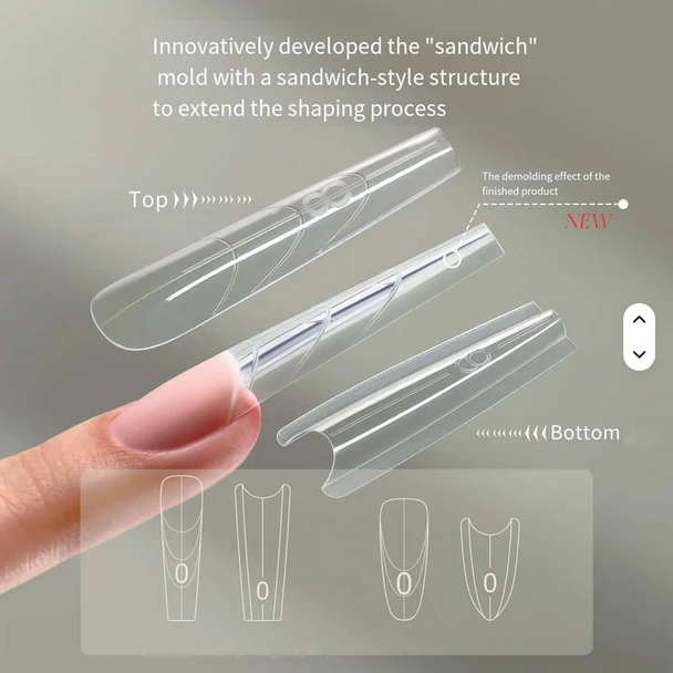 Sandwich Dual Forms Coffin/Almond 240τμχ | Koneko Beauty - Image 4