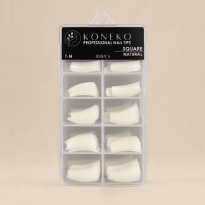 Koneko Beauty | Nail Tips Square 100pcs (Διάφανο/Φυσικό)