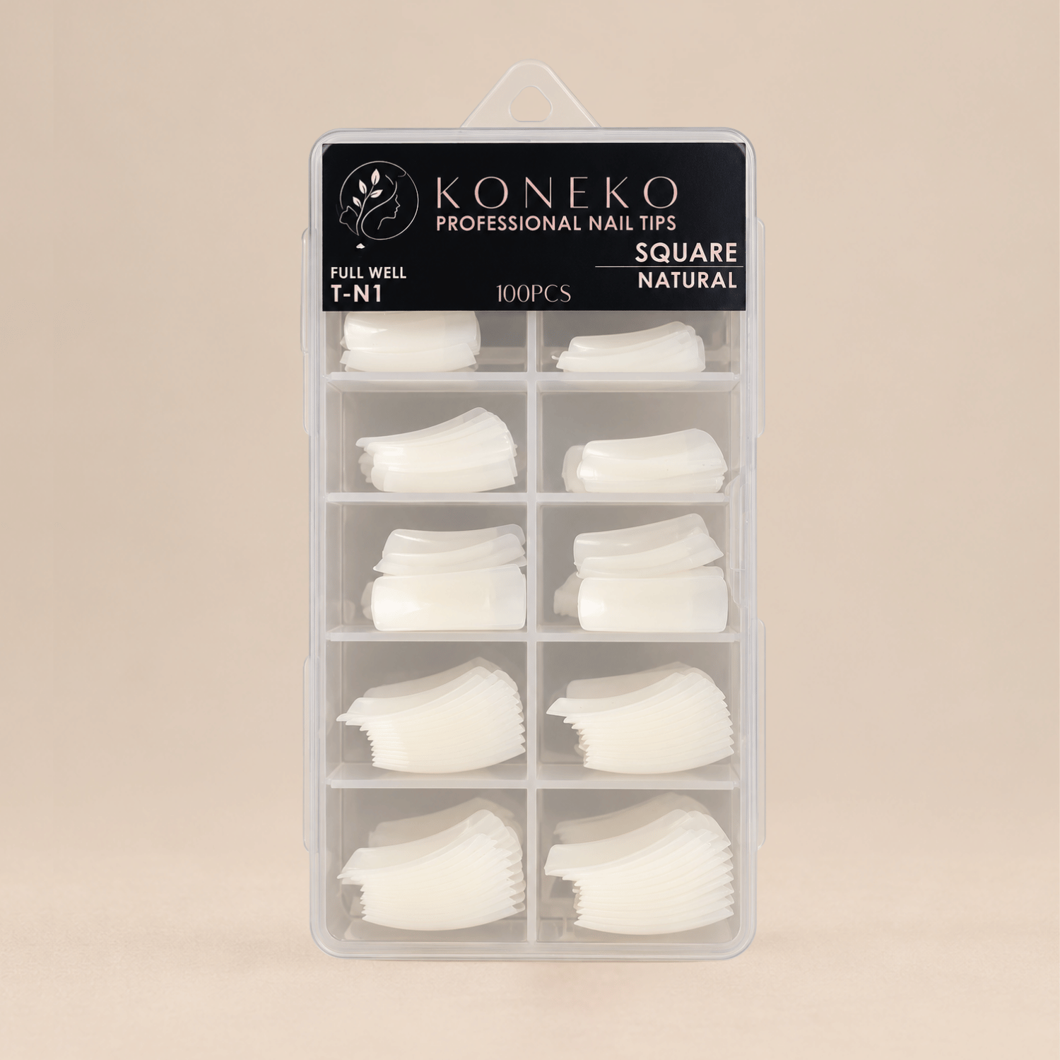 Koneko Beauty | Nail Tips Full Well (Διάφανο/Φυσικό)