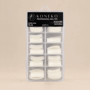 Koneko Beauty | Slim Nail Tips Square (Διάφανο/Φυσικό)